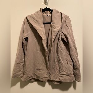 James Perse Shawl Collar Sweatshirt Hooded Cardigan